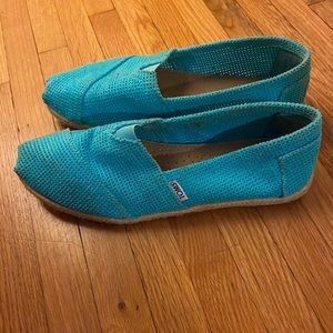TOMS Bright Blue Novelty Slip ons